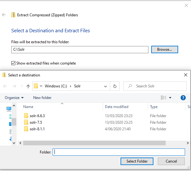 Extract Solr To Folder 3